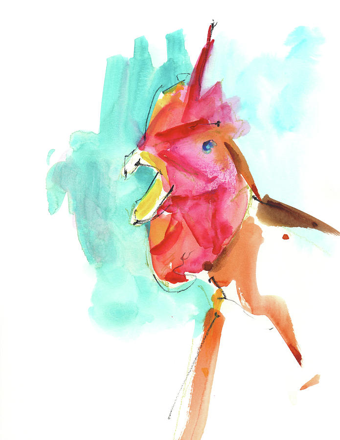 Rooster Mixed Media - Untitled #699 by Chris N Rohrbach