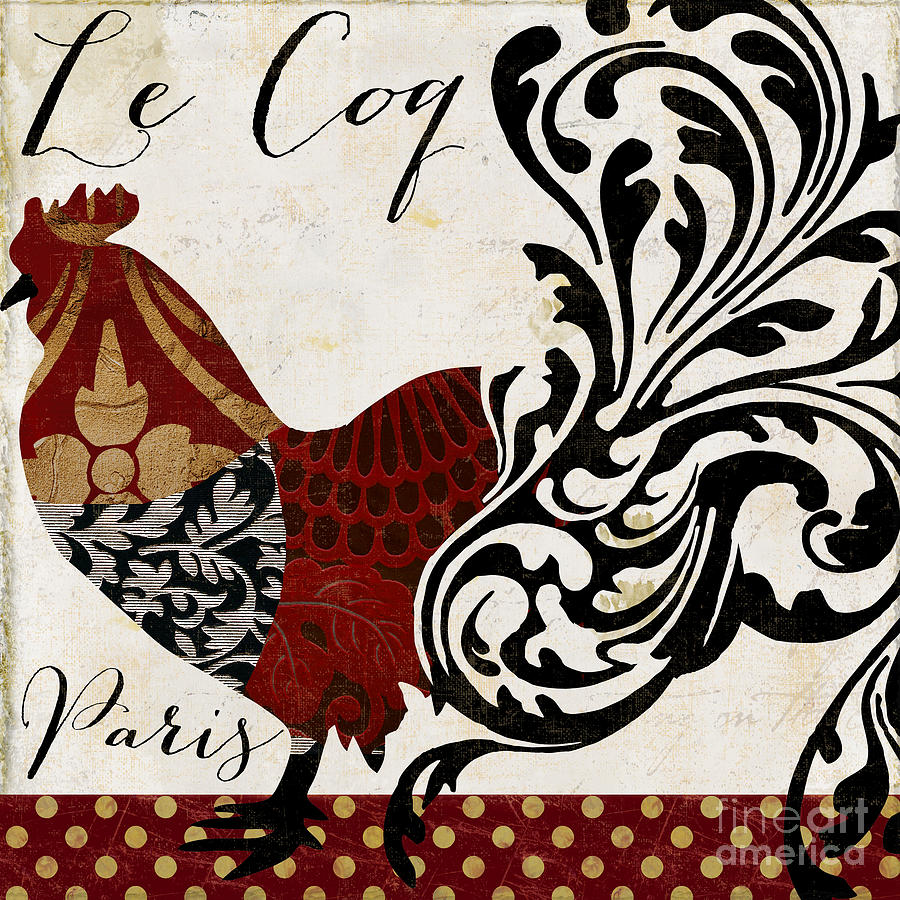 Bantam Painting - Roosters of Paris I by Mindy Sommers