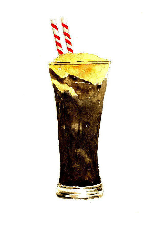 Ice Cream Painting - Root Beer Float by Michael Vigliotti