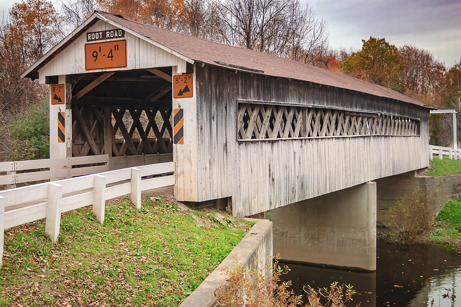 Root Rd Covered Bridge  Photograph by Jack R Perry