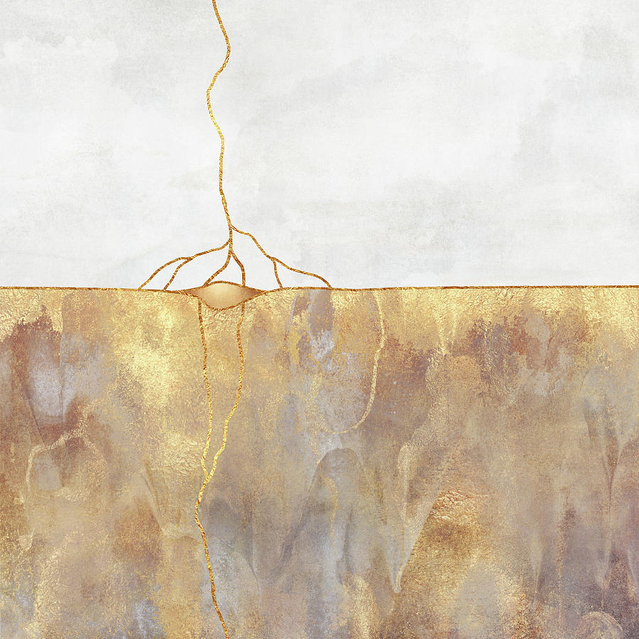 Abstract Mixed Media - Roots by Elisabeth Fredriksson