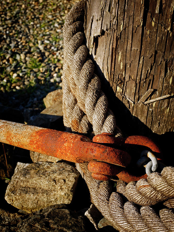 Rope and Rust - 365-347 Photograph by Inge Riis McDonald