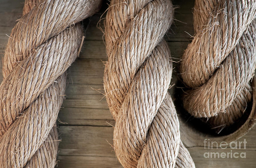 Abstract Photograph - Rope In A Hole by Dan Holm