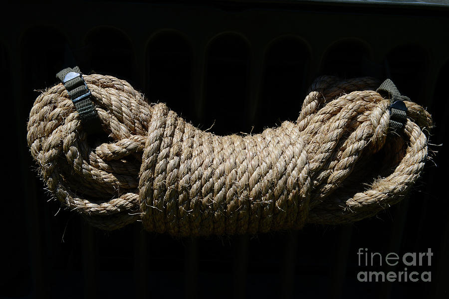 Rope on Black Photograph by Paul Ward