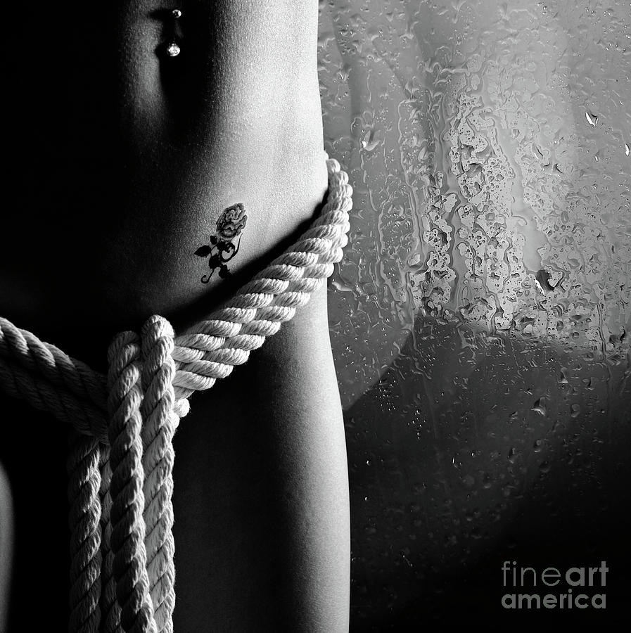 Rope Photograph - Ropes Over Nude Woman Body by Maxim Images Exquisite Prints