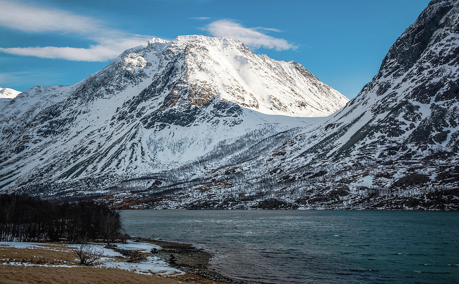 Rornesfjellet Peak Kjosenfjord Troms Norway Photograph by Adam Rainoff