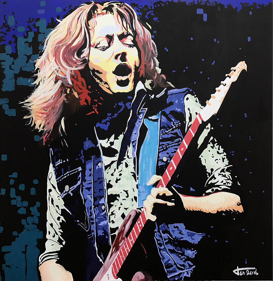 Celebrity Painting - Rory Gallagher by Ton Peelen
