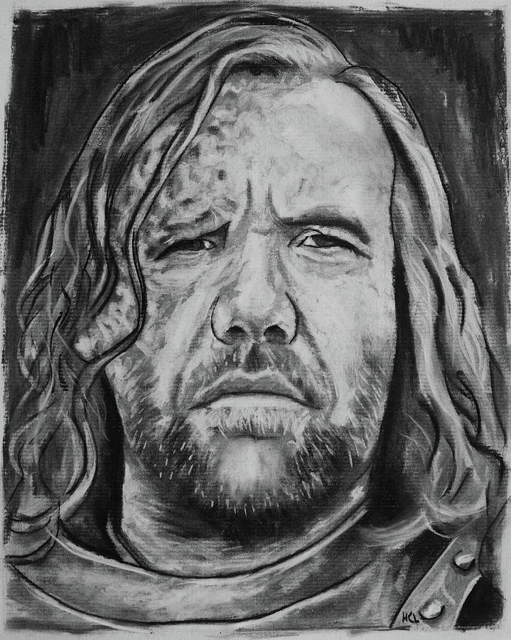 Portrait Drawing - Rory McCann as Sandor Clegane aka the Hound by Harrison Larsen