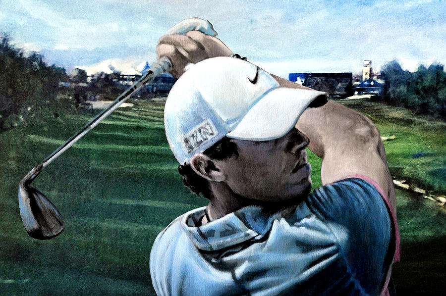 Rory Mcilroy Painting - Rory Mcilroy 2015 Dubai by Mark Robinson Rory Mcilroy Painting - Rory Mcilroy 2015 Dubai by Mark Robinson