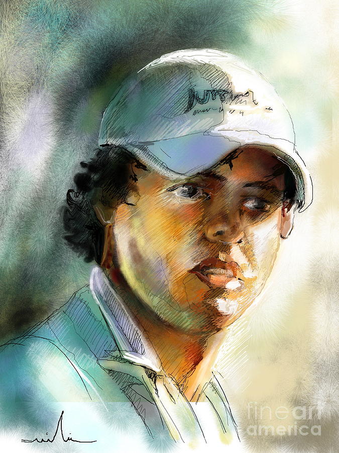 Rory McilRoy Painting by Miki De Goodaboom
