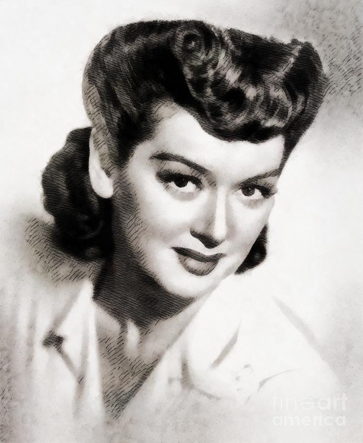 Rosalind Russell, Vintage Actress By John Springfield Painting