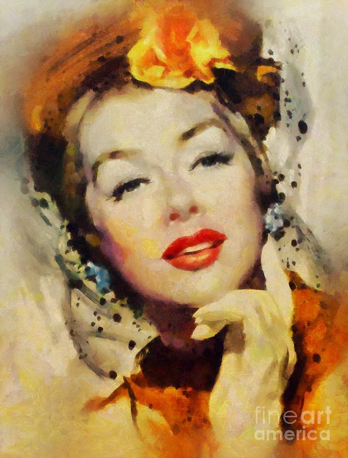 Music Painting - Rosalind Russell, Actress by Esoterica Art Agency