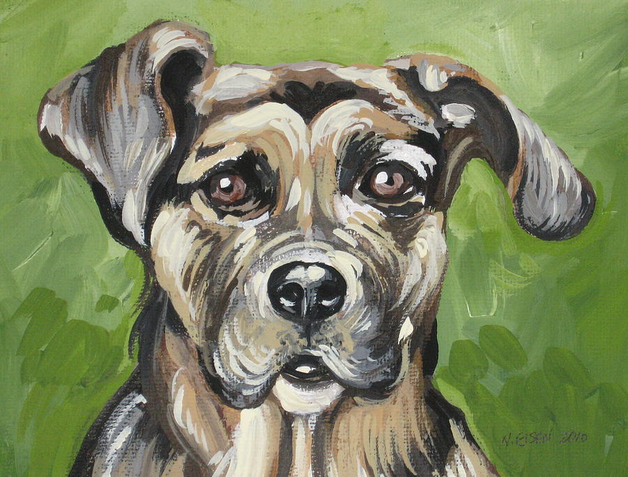 Roscoe Painting by Outre Art Natalie Eisen