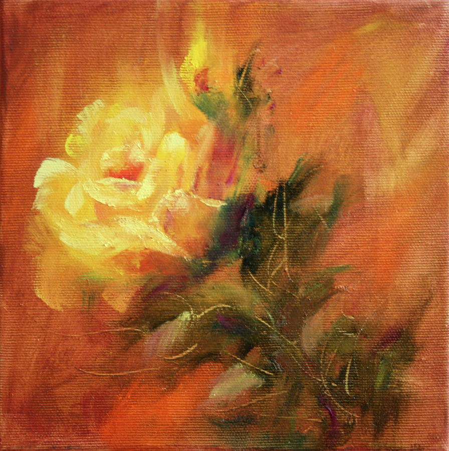 Rose 02 Painting by Svetlana Samovarova