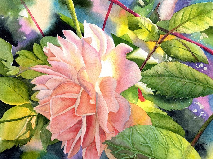 Rose Aglow Painting by Tammy Crawford