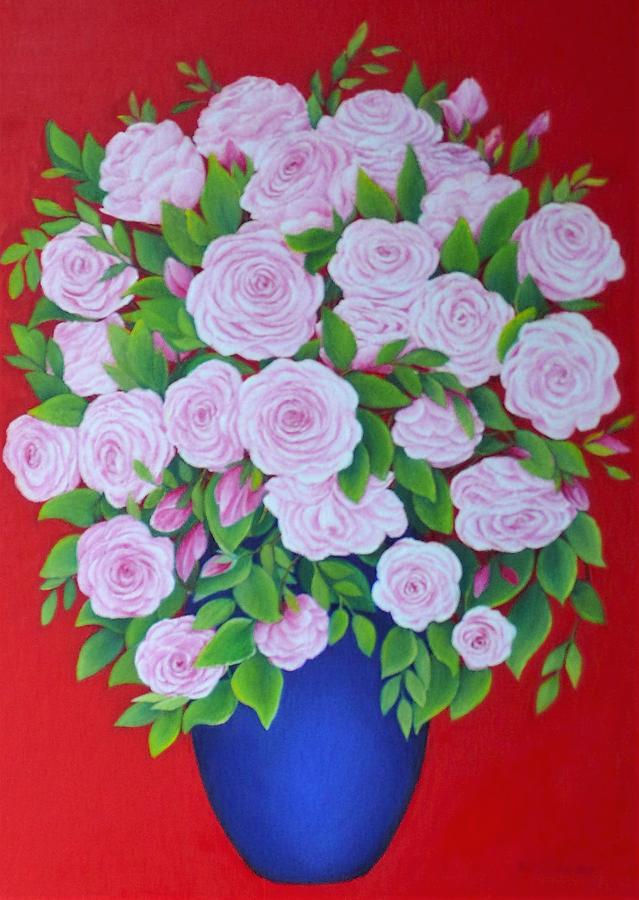 Rose Bouquet Painting by Barbara Anna Cichocka