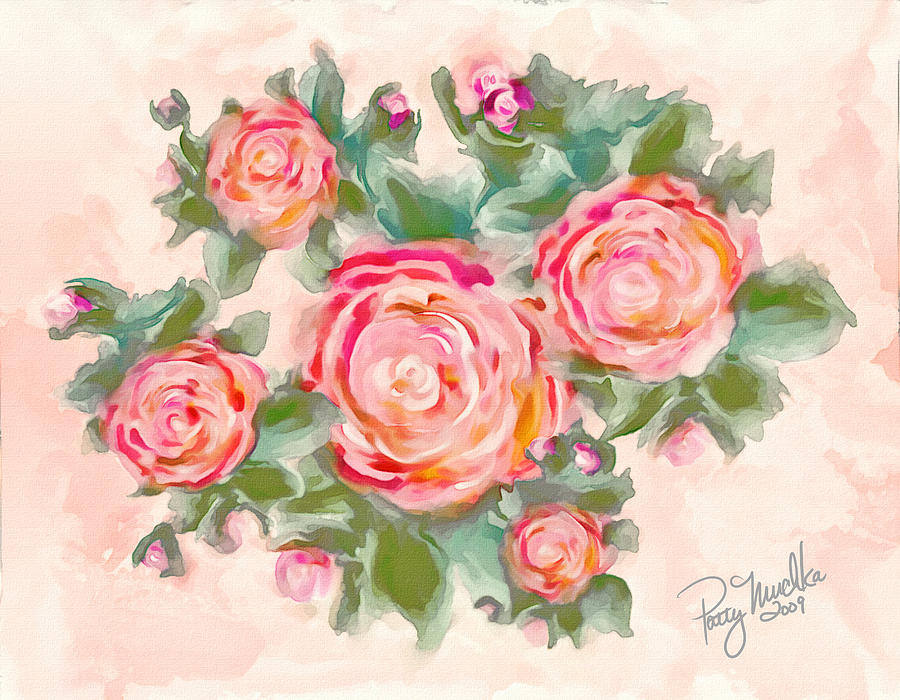 Rose Bouquet Digital Art by Patty Muchka | Fine Art America