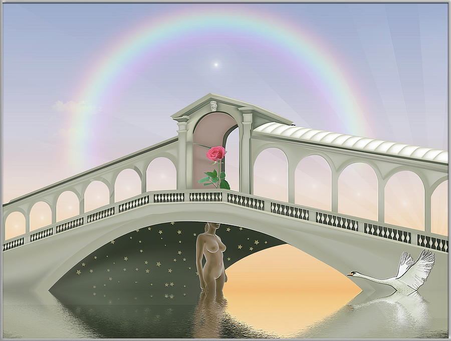 Rose Bridge Digital Art by Harald Dastis