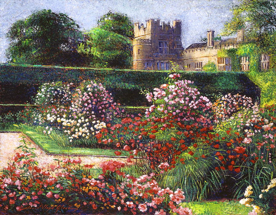 Garden Painting - Rose Castle by David Lloyd Glover