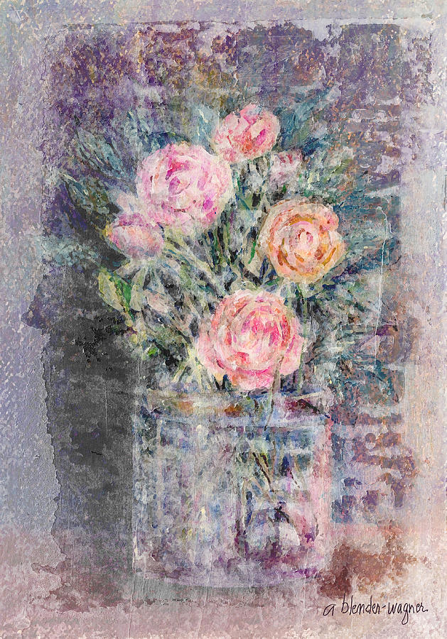 Rose Collage Mixed Media by Arline Wagner