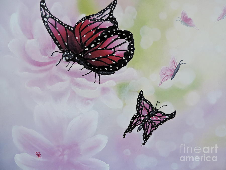 Pinks Painting - Rose Colored Glasses by Dianna Lewis