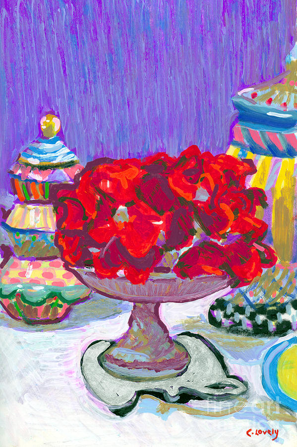 Rose Covered Cake Painting by Candace Lovely