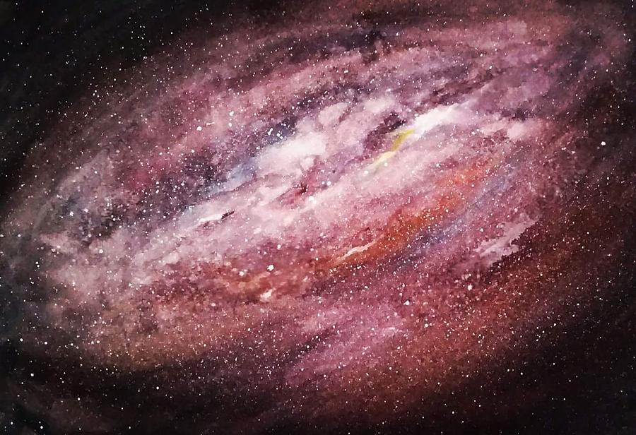 Rose galaxy Painting by Carole Hutchison