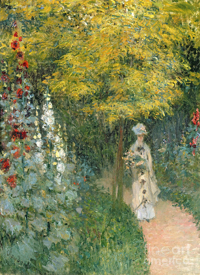 Claude Monet Painting - Rose Garden by Claude Monet