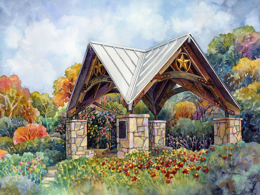 College Station Painting - Rose Garden by Hailey E Herrera College Station Painting - Rose Garden by Hailey E Herrera