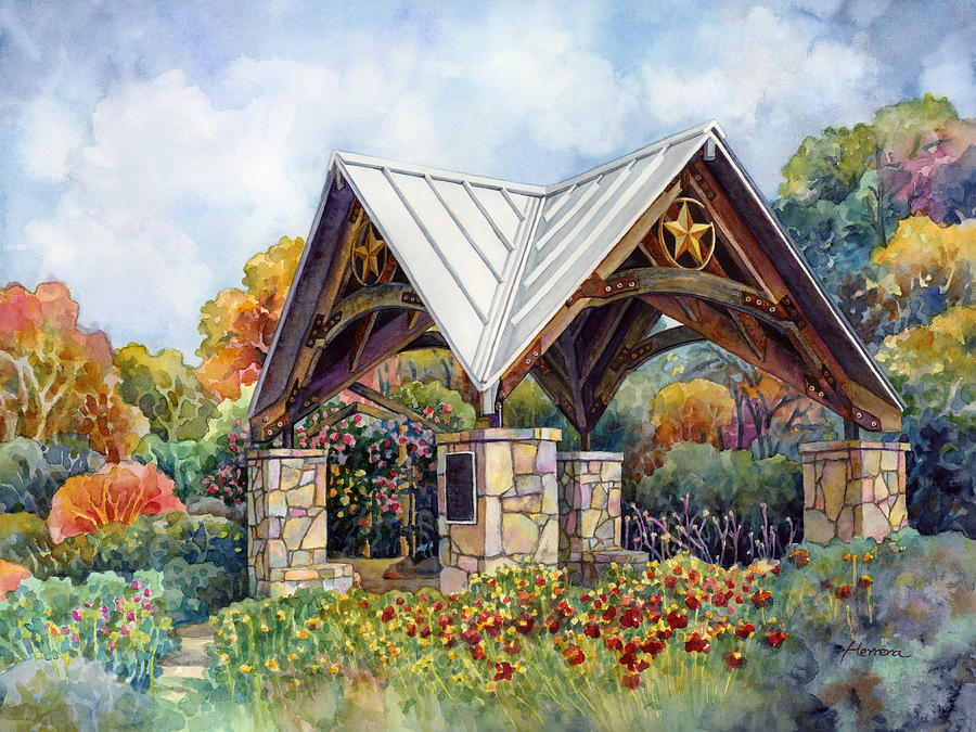 College Station Painting - Rose Garden by Hailey E Herrera