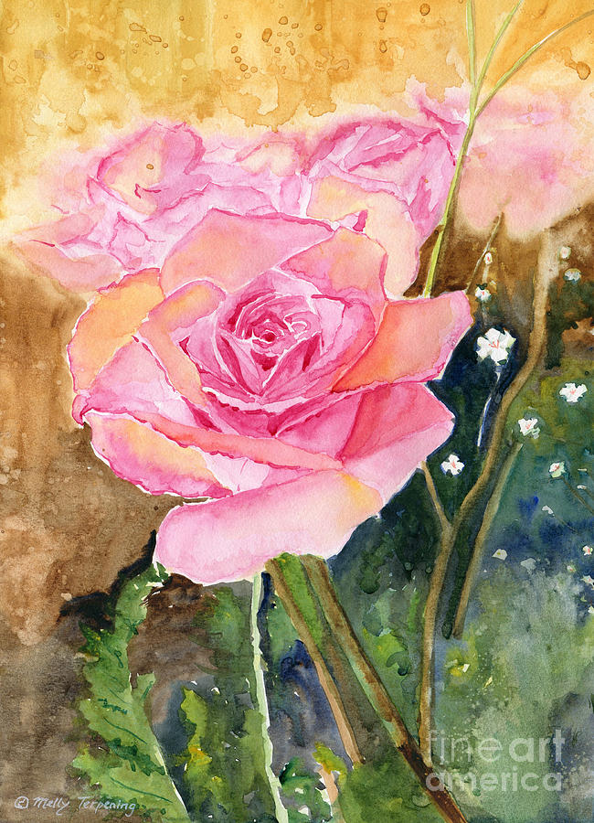 Abstract Painting - Rose Garden by Melly Terpening