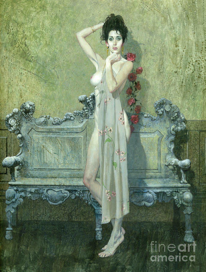 Cher Painting - Rose Garland by Robert McGinnis