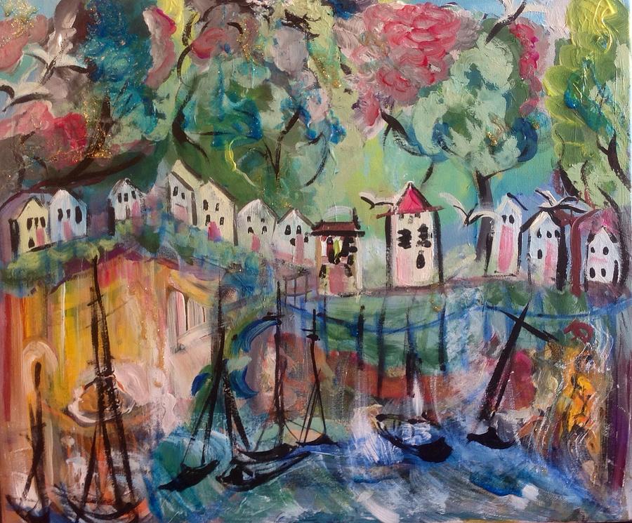 Rose harbour  Painting by Judith Desrosiers
