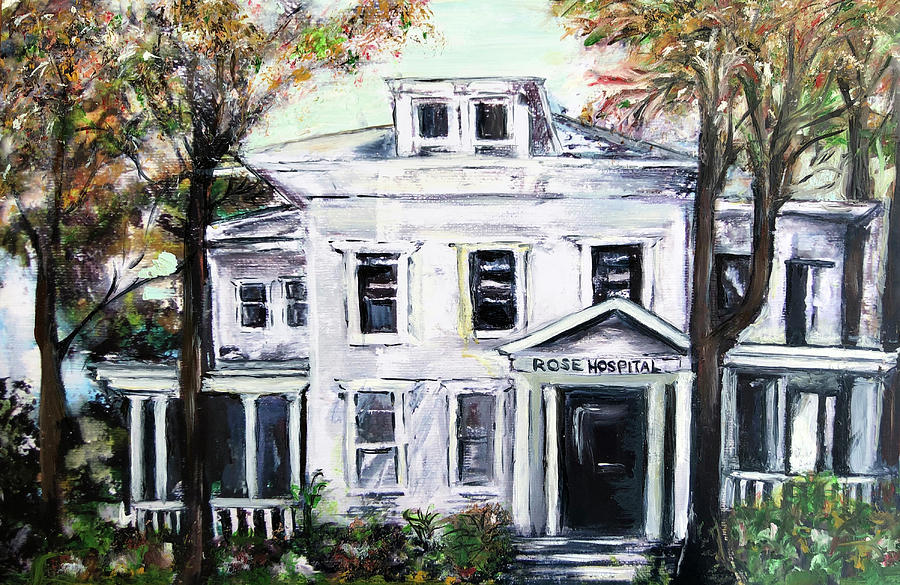 Ny. Painting - Rose Hospital by Lucille  Valentino