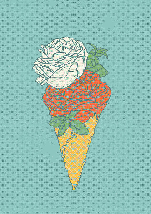 Flower Digital Art - Rose ice cream by Evgenia Chuvardina