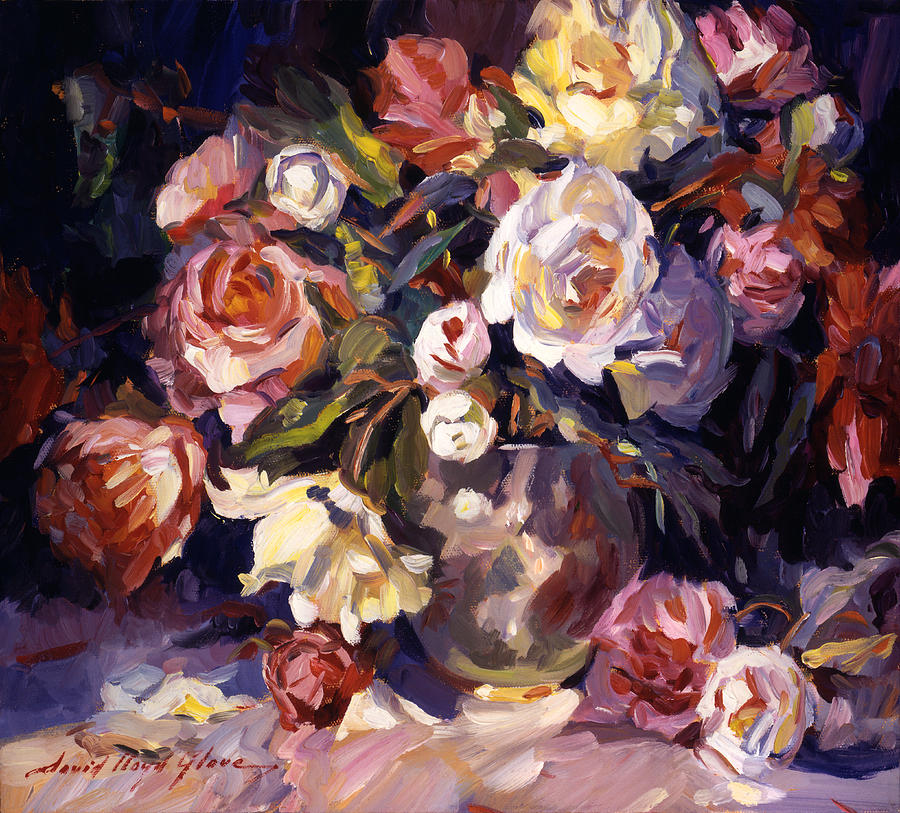 Still Life Painting - Rose Impressions by David Lloyd Glover