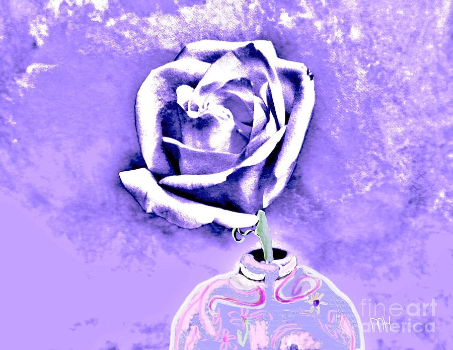 Rose in Creative Vase Photograph by Marsha Heiken