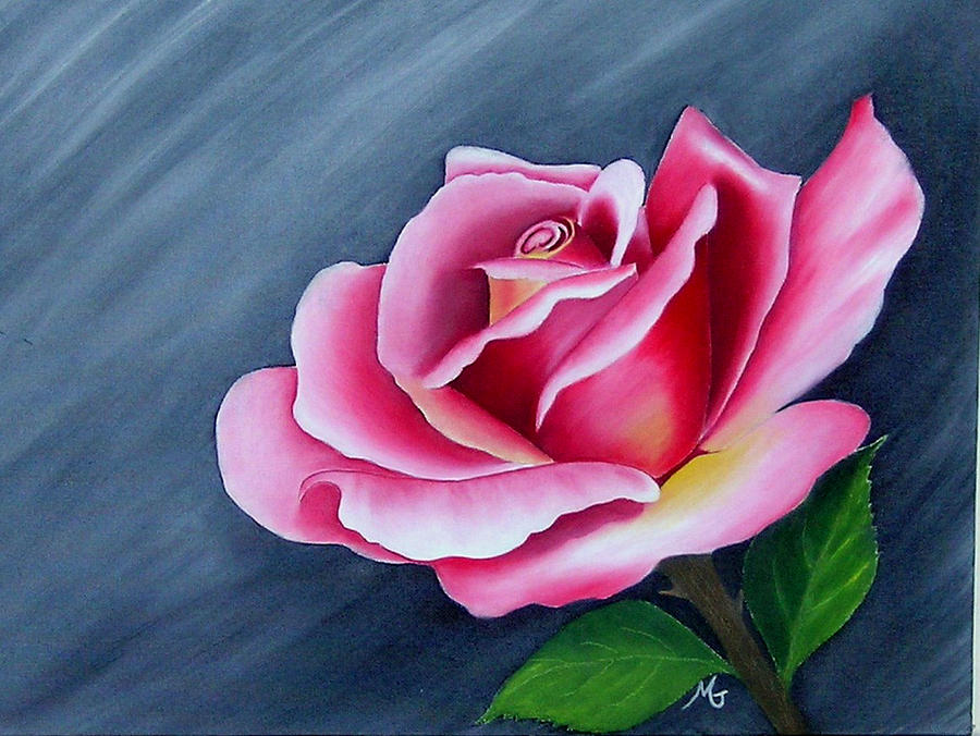 Rose In Elegance Painting by Mary Gaines