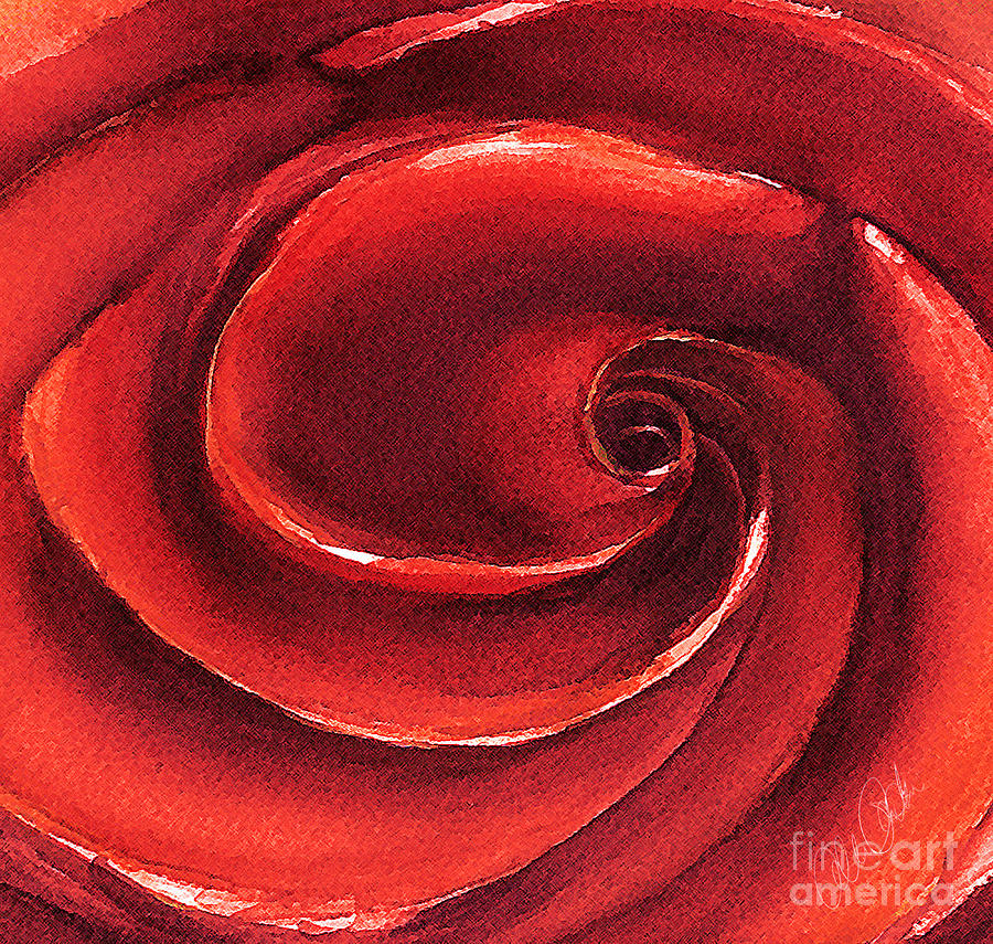 Rose In Stone Painting