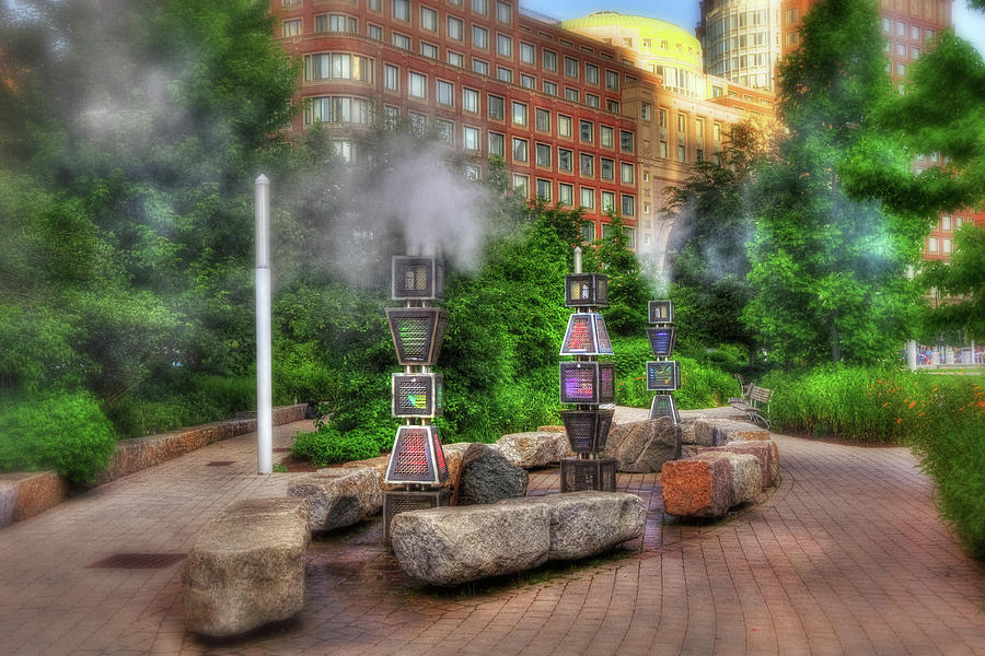 Rose Kennedy Greenway Steam Sculpture Garden - Boston Photograph by Joann Vitali
