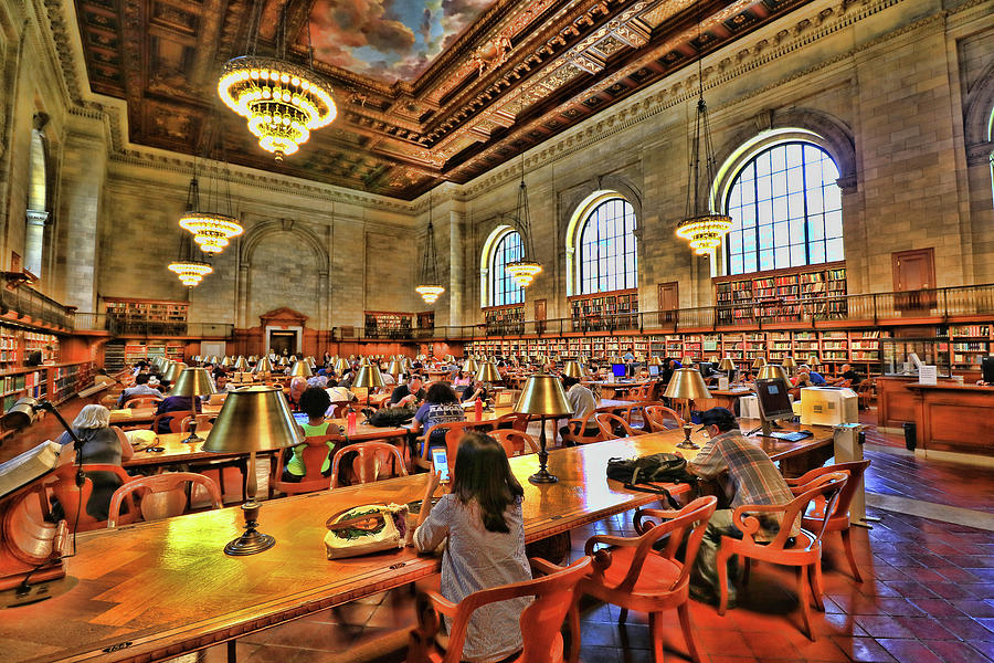 Rose Main Reading Room - N Y Public Library Photograph by Allen Beatty