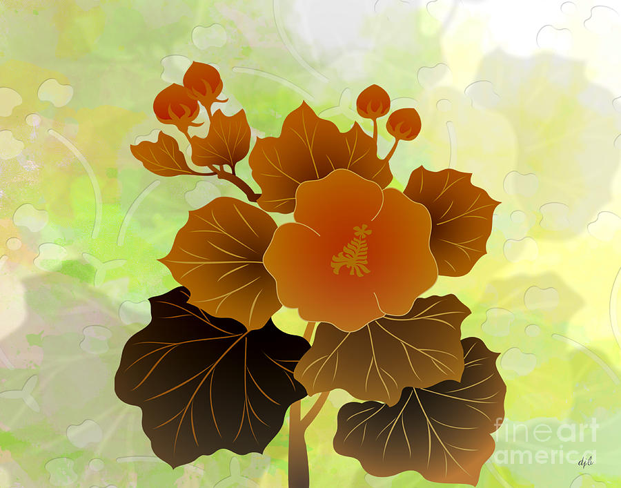 Nature Digital Art - Rose Mallow Buds by Peter Awax
