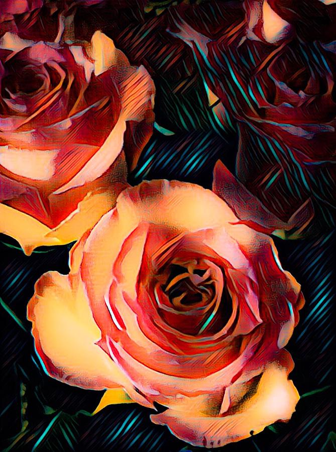 Rose N Twilight Digital Art by Gayle Price Thomas