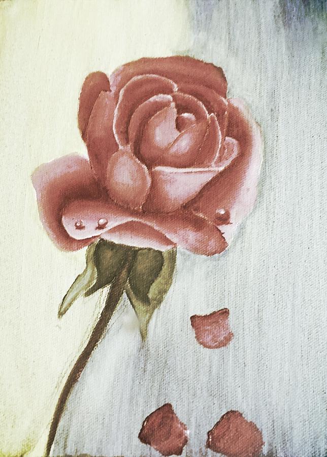 Rose - Flower Of Love, Beauty And Fragrance Painting