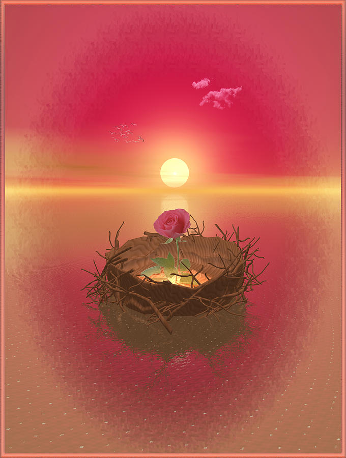 Rose Nest Digital Art by Harald Dastis
