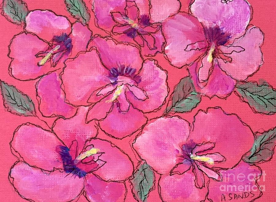 Rose of Sharon Painting by Anne Sands