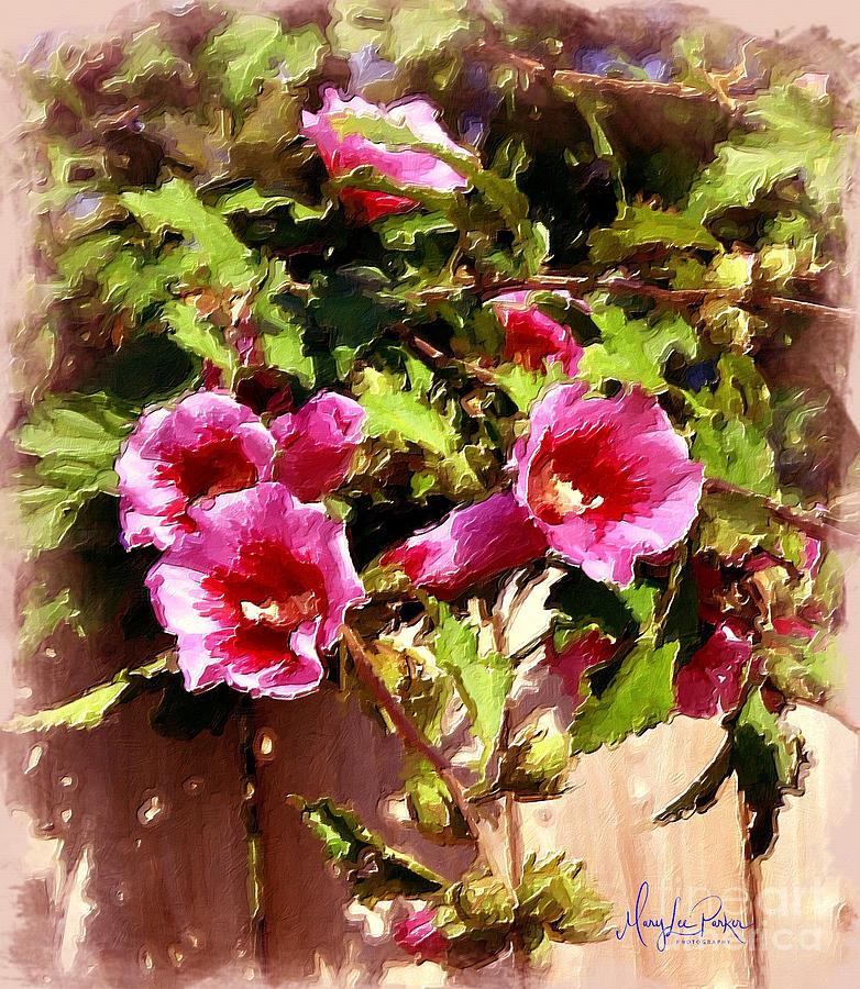 Rose Of Sharon Flowers Painting by MaryLee Parker