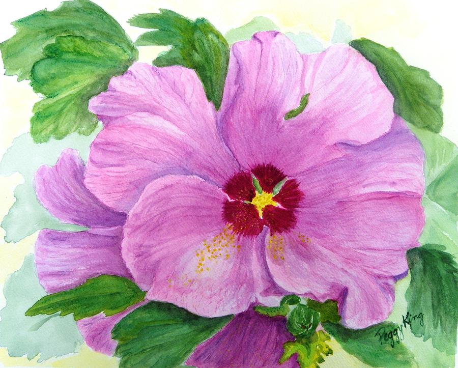 Rose of Sharon Painting by Peggy King