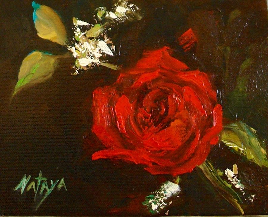 Rose Passion Painting by Nataya Crow