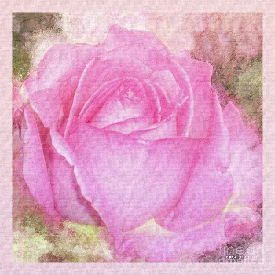 Enjoy A Rose Soft Pastel Mixed Media by Mona Stut